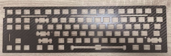 CNC carved carbon fiber composite keyboard